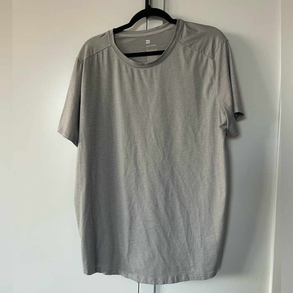 all in motion Men's Short Sleeve Crew Tee in Light Gray